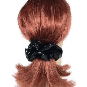 Black Scrunchies Black Metallic Lycra Scrunchie